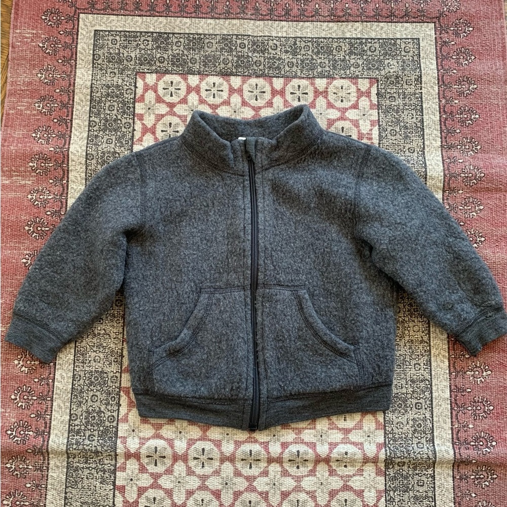 Siskin Kite Jacket - Merino Wool Fleece - Slate 3-4T